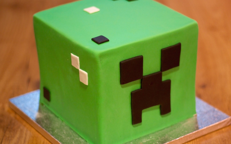 Tarta de Fondant “Creeper” de Minecraft