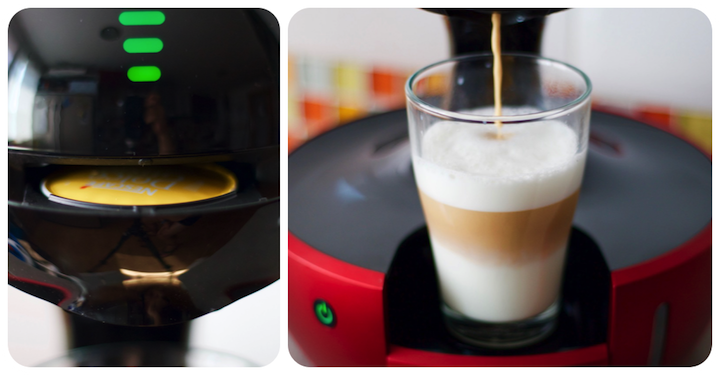 Latte Macchiato y Cafetera Drop Krups  Dolce Gusto